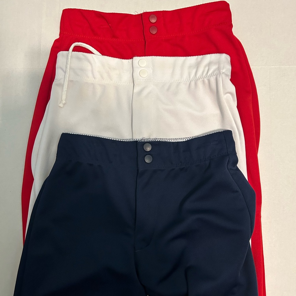 Bundle of 3 Women’s Intensity‎ Fastpitch Softball Pants Red, White & Blue Small